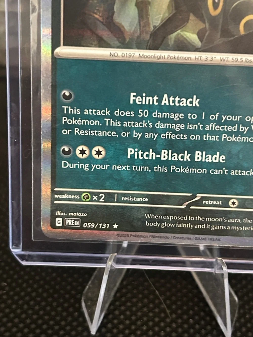 Pokemon holographic umbreon